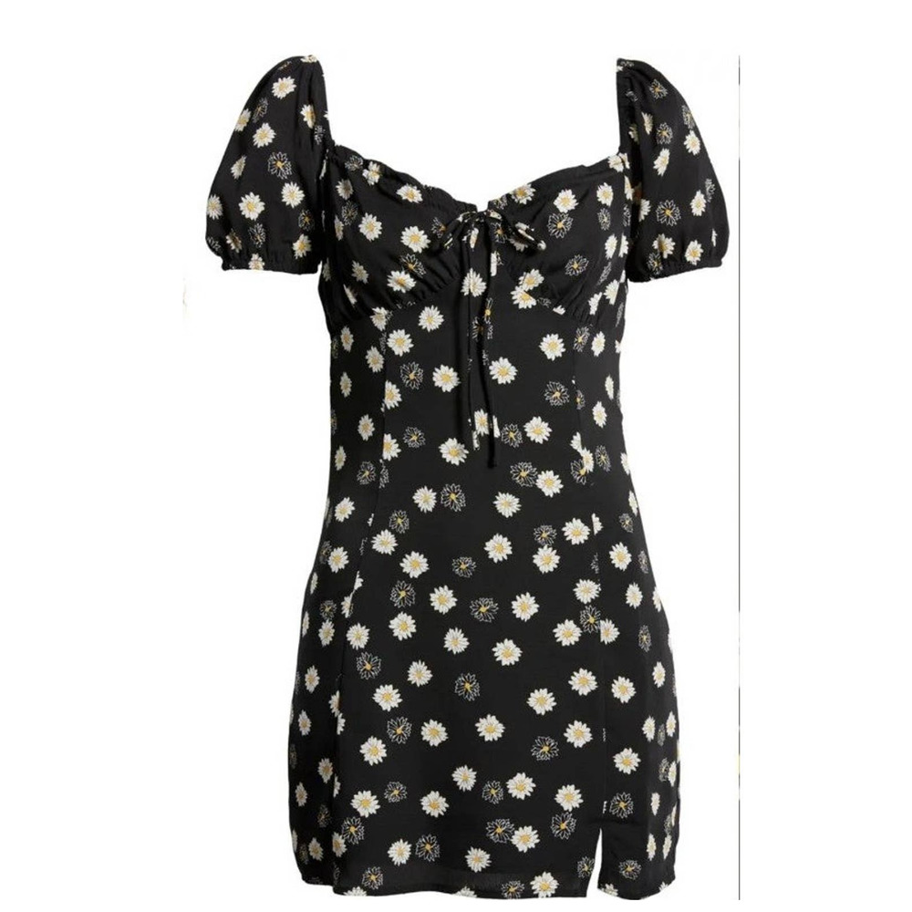 NWT BP Daisy Floral Tie Front Mini Dress  size XS